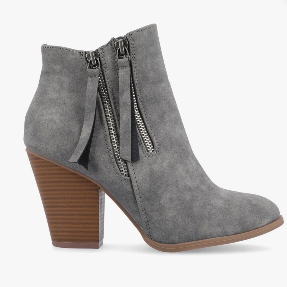 NWOB Journee Collection Vally Zip Western Booties, Vegan. Never Worn - Picture 7 of 8